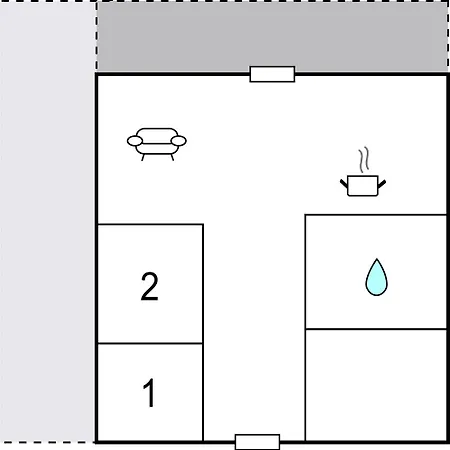 2 Bedroom Cozy In * Nakskov